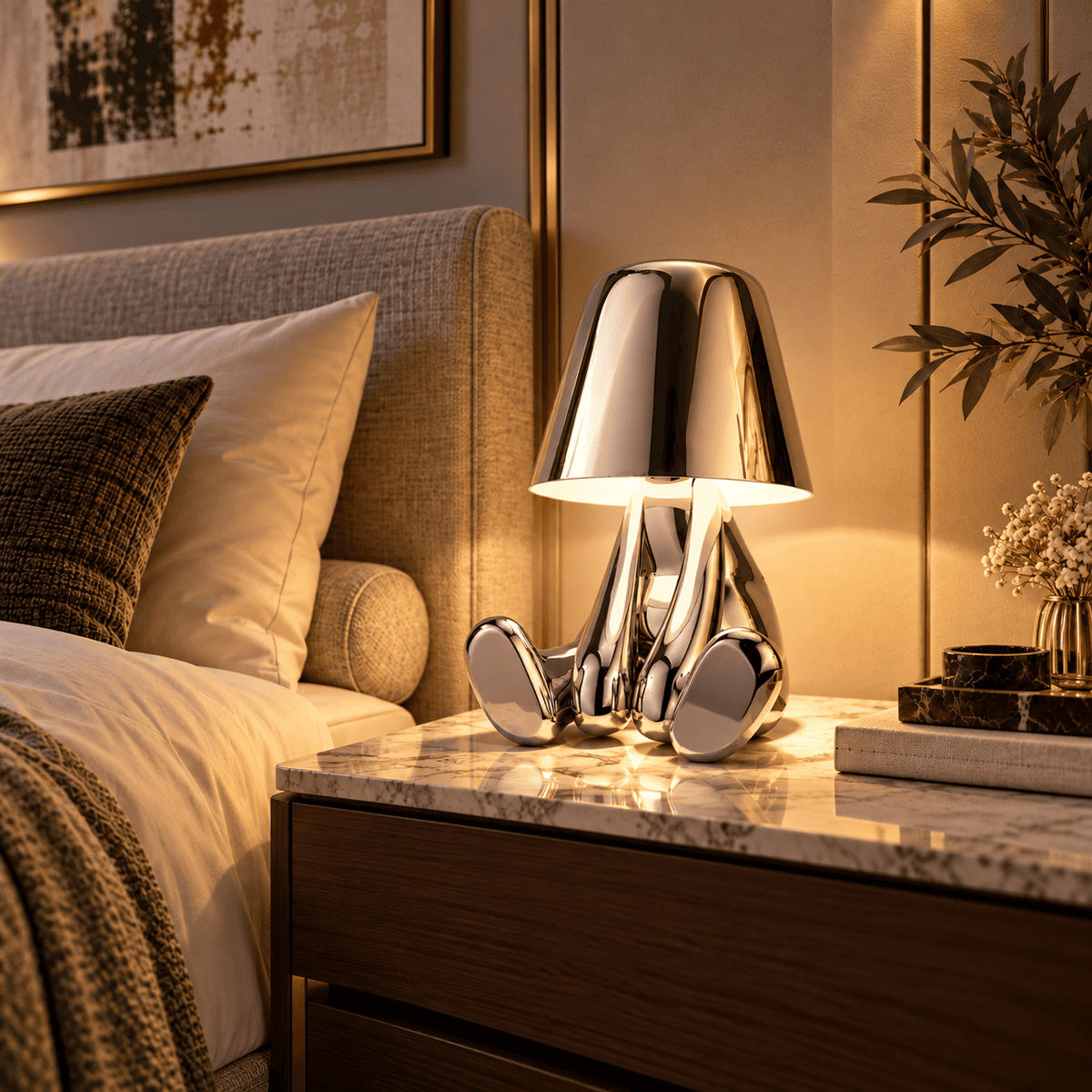 Lampe de Chevet Argent