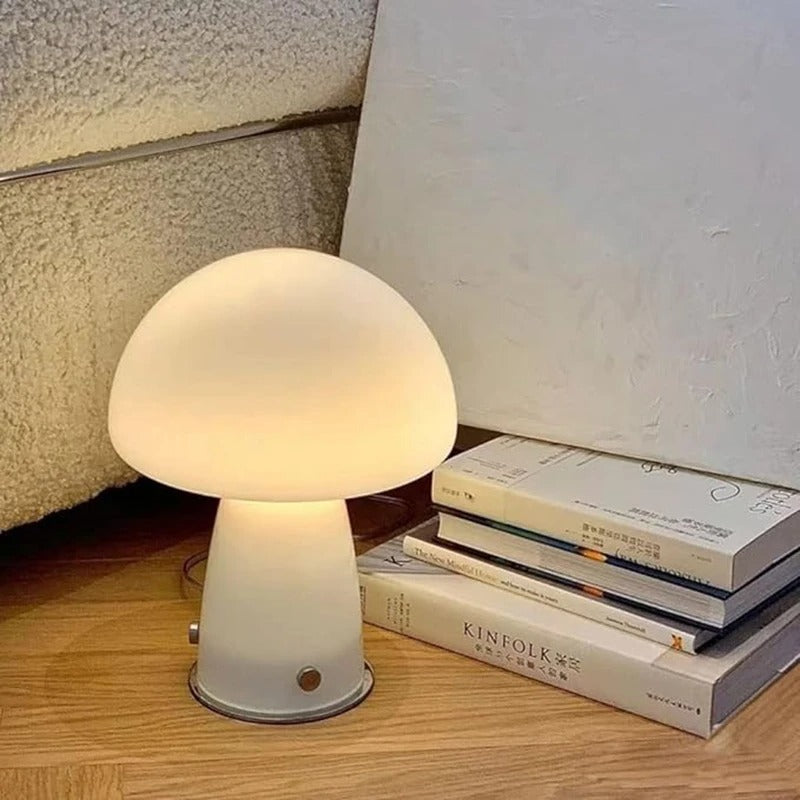 Lampe de Chevet Champignon Blanc