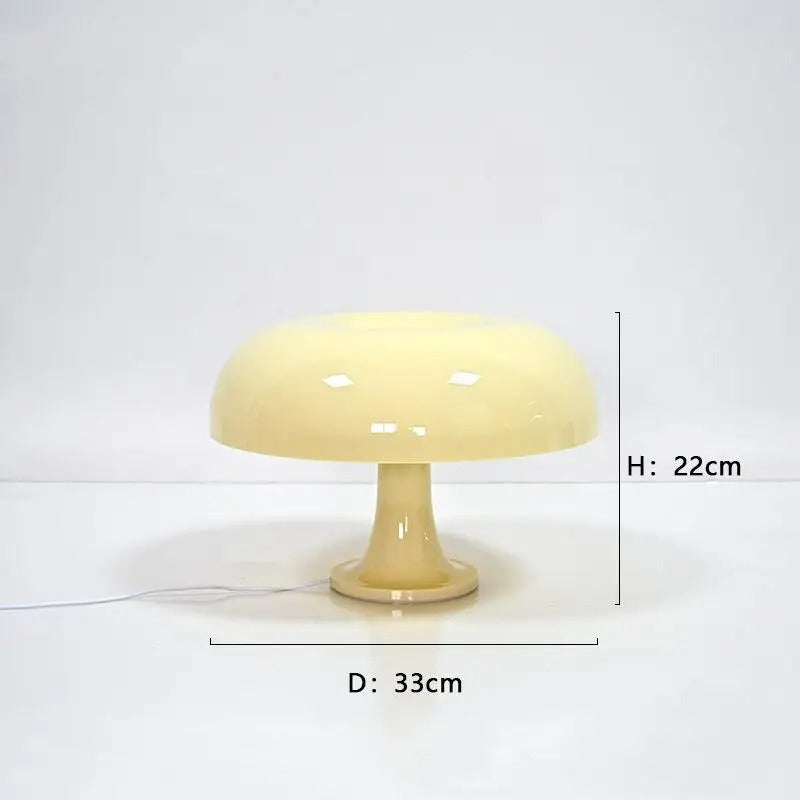 Lampe de Chevet Champignon Vintage Blanc creme