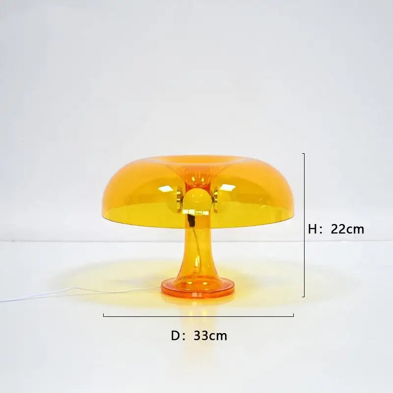Lampe de Chevet Champignon Transparent Orange