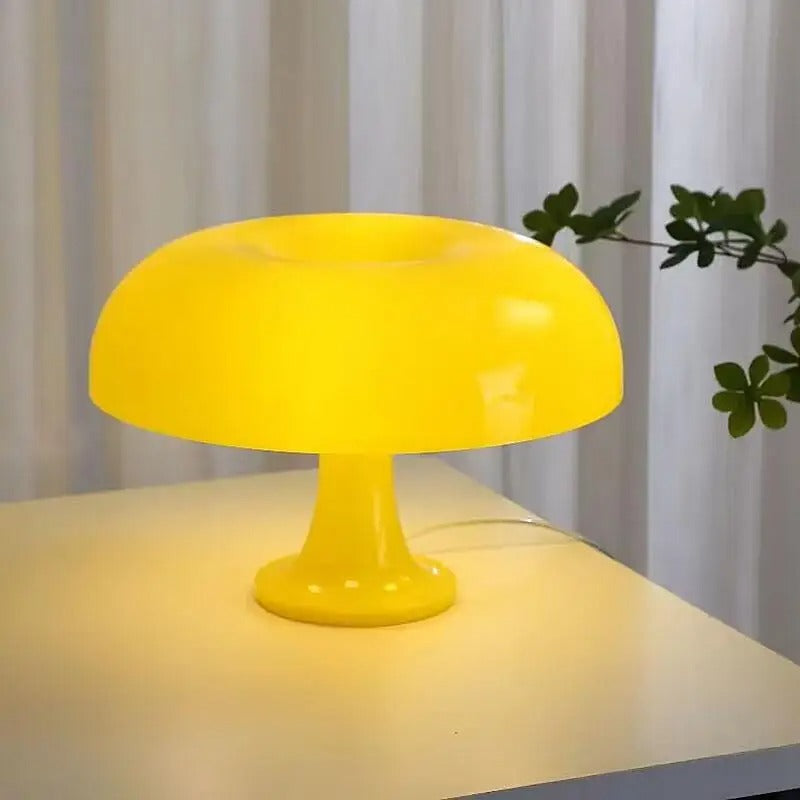 Lampe de Chevet Champignon Vintage Jaune