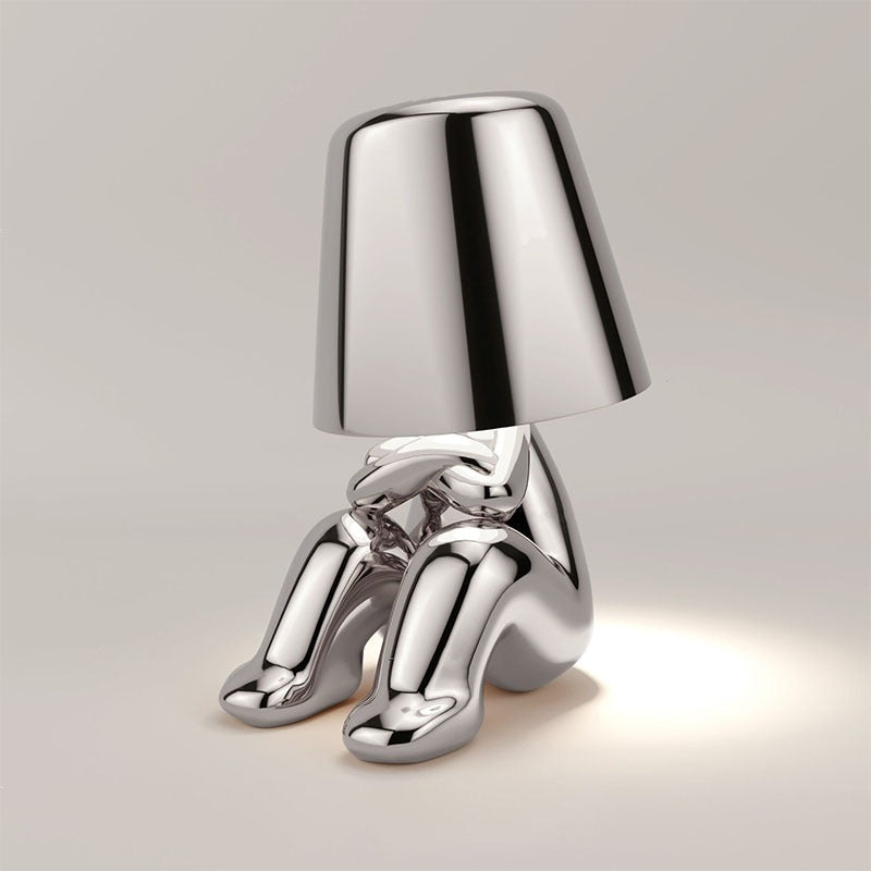 Petite Lampe de Chevet Argent