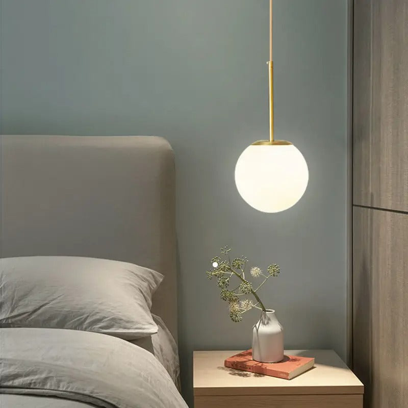 Lampe de Chevet Suspendue Dorée