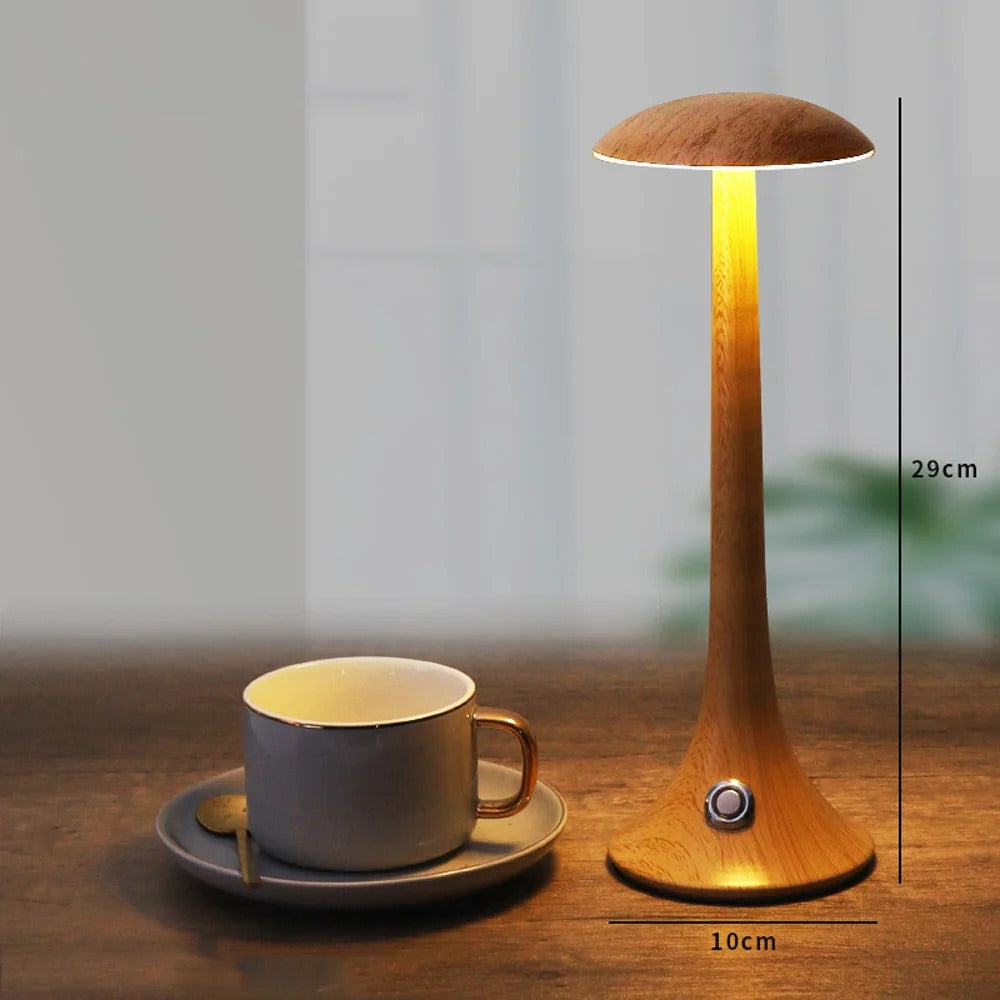 Lampe de Chevet Tactile Bois Clair