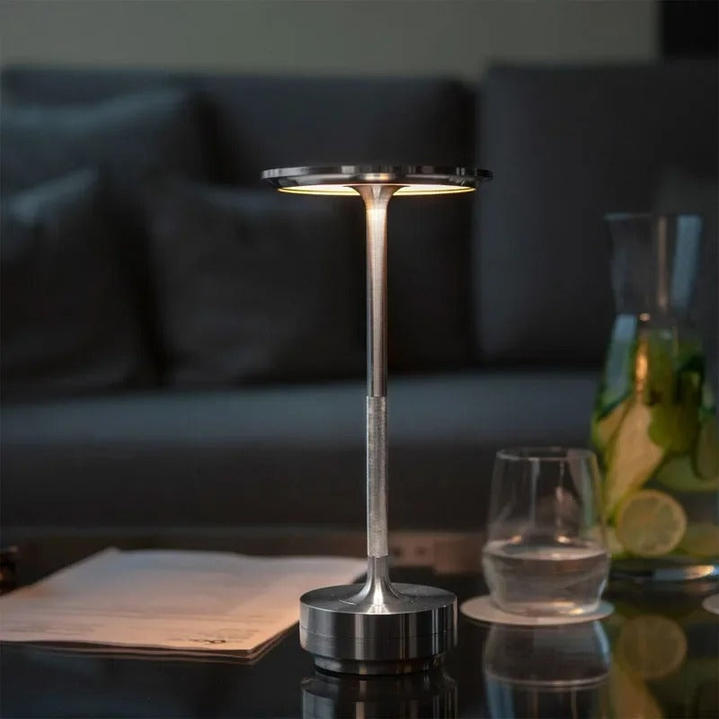Lampe de Chevet Tactile Sans Fil Argent