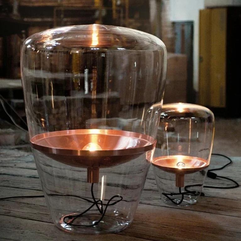 Lampe de Chevet en Verre Transparent